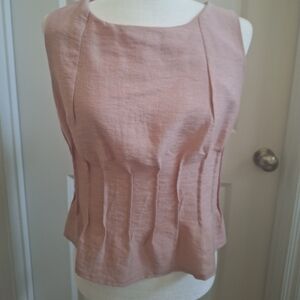 Elegant Light Pink Sleeveless Top Size L